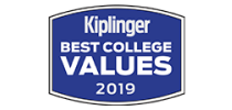 Kiplinger Best College Values of 2019 badge